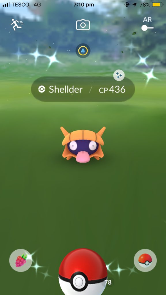 PokemonBFGF's tweet photo. Shiny Shellder 🤩✨🧡 almost jumped for joy on my evening dog walk !! 🥳 - M #PokemonGO #Pokemon #Shiny https://t.co/9oR5FAu825