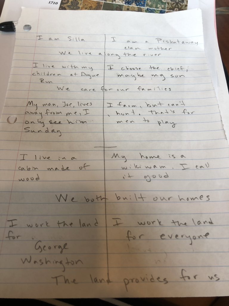 itsmszara's tweet photo. Created a two voice poem with the women we learned about this week. Such a fun activity,  definitely using this in my classroom!#gwteacher @MountVernon #msharristravels #smashthepatriarchy https://t.co/aIDtTjm8An