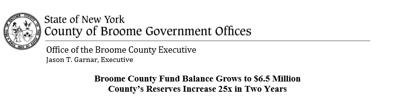 jasongarnar's tweet photo. After I came into office to find our Broome County #FundBalance nearly depleted this is GREAT news for our county finances! Another step in the right direction and we must continue to work together to see that $6.5 million continue to rise. DETAILS: https://t.co/rWfDsfNahr https://t.co/L5en73TPa1