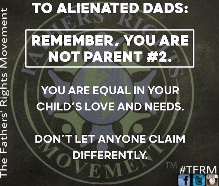 TFRM5050's tweet photo. #Fathers are NOT parent #2! #fathersmatter!
#fathersrightsmovement #joinus #youarenotalone #stopPA #fatherhood #support5050 #equalsharedparenting #equality #familylawreform #dads #kids https://t.co/JEni8vq8ql
