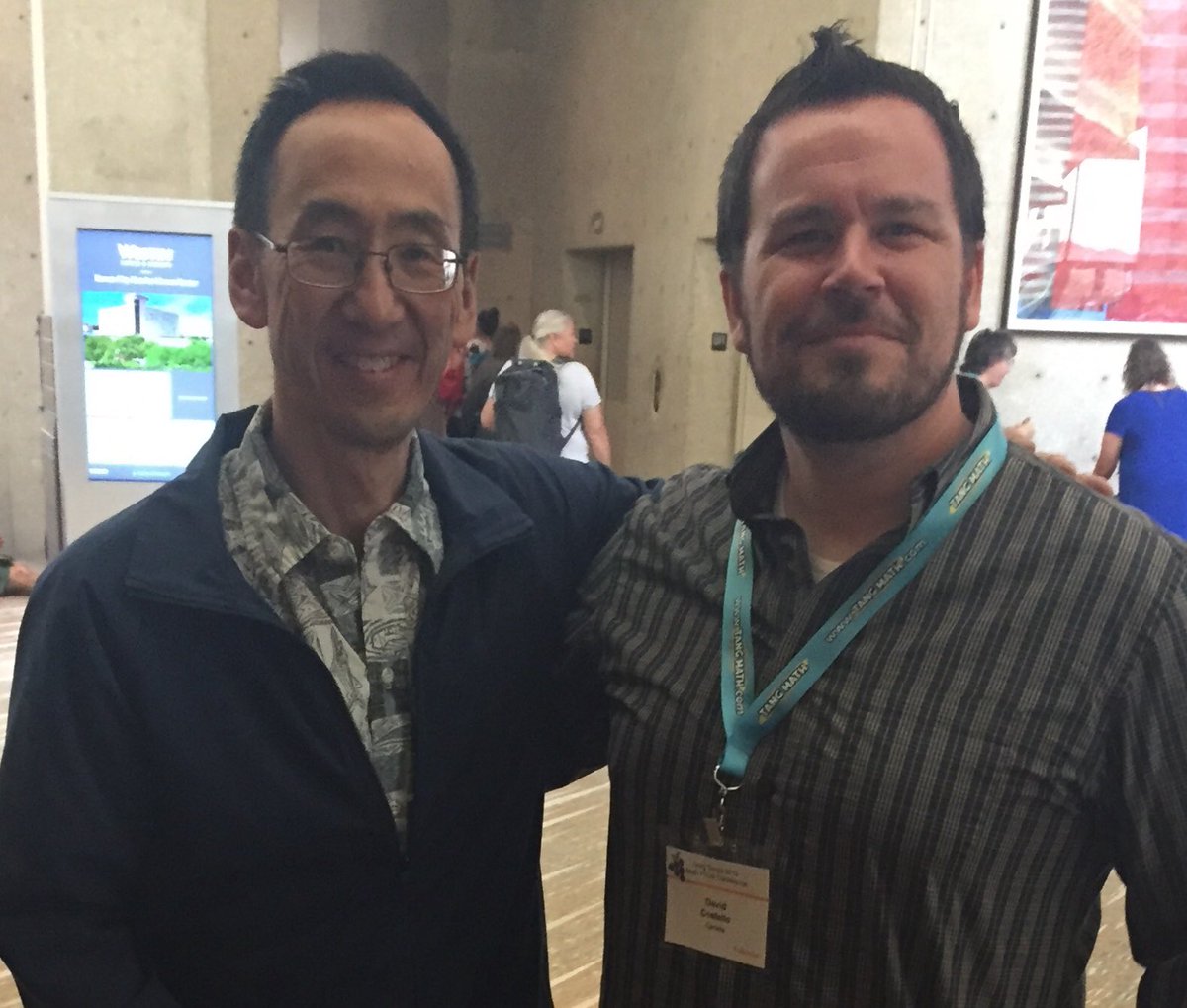 dr_costello's tweet photo. It was great chatting with with ⁦@gregtangmath⁩ this week. I enjoyed all aspects of  #mathplus2019 https://t.co/0ZyASCMdBX