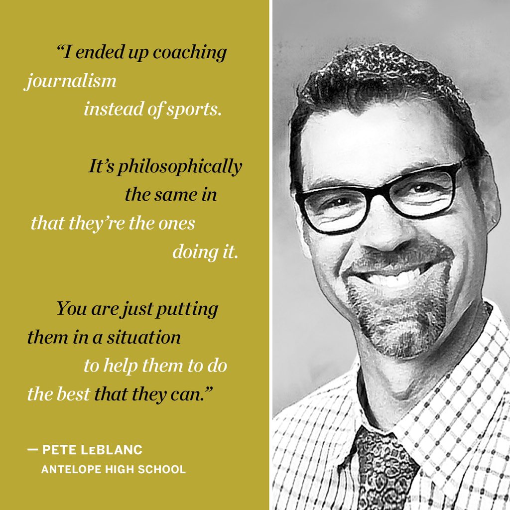 VarsityYearbook's tweet photo. "I ended up coaching journalism instead of sports. It’s philosophically the same in that they’re the ones doing it. You are just putting them in a situation to help them to do the best that they can."
⠀
Listen to Ep. 26 of #MindTheGutter.

→ https://t.co/ZMTTiA8tcK https://t.co/0kP2dNg1nV
