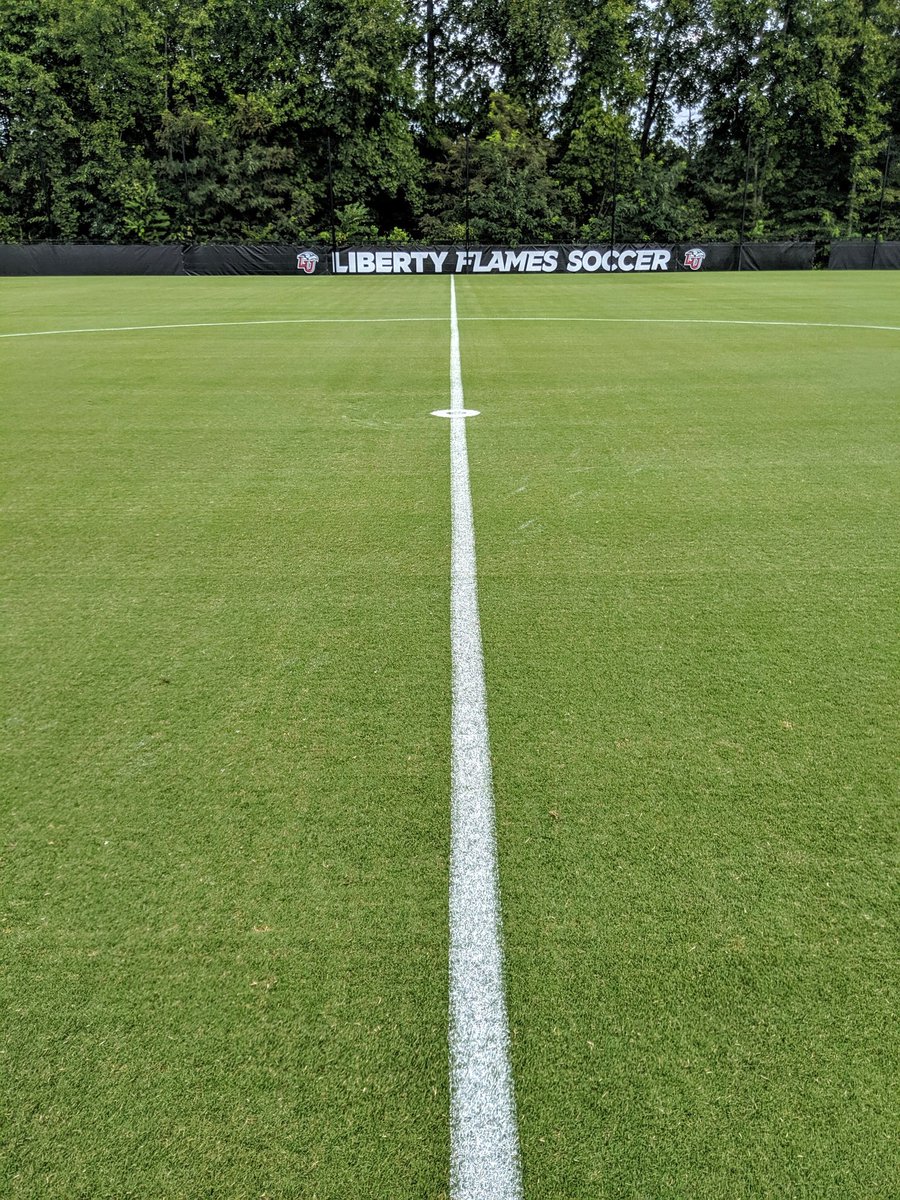 hinkley_brian's tweet photo. A couple of pics of the finished product...   Soccer fields took 30 min. each and the football field took 1 hr. @Turf_Tank #handsfreepainting #worksmarternotharder https://t.co/ZlDpJLOyjm