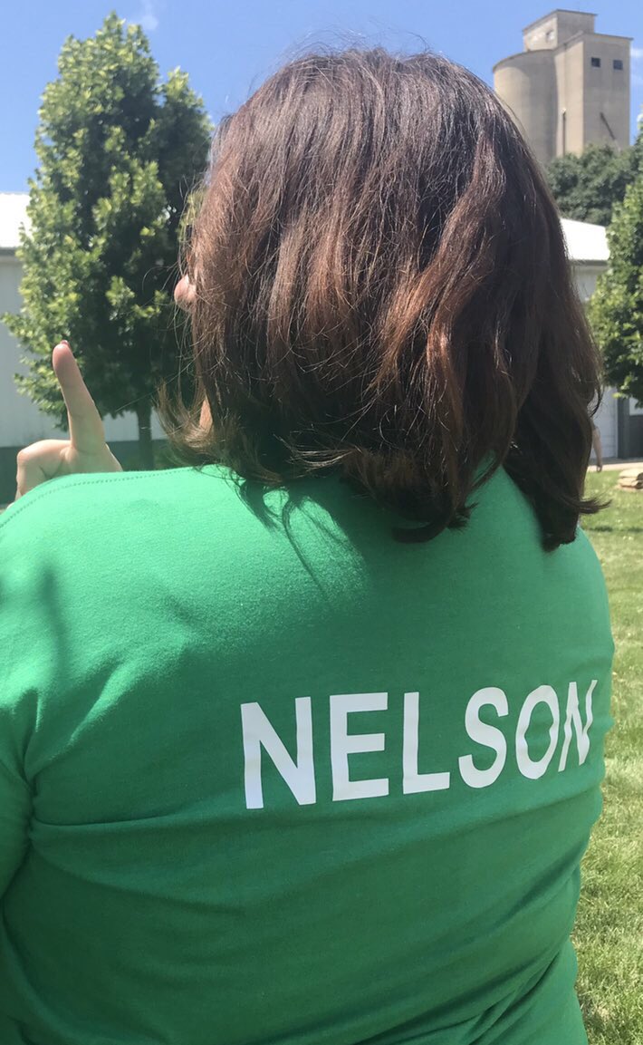 AndreaWelchans's tweet photo. Spending the afternoon with Lori, Kayla, Cindy, @ISUExtension council members, and some motivated fair board members at the Greene County Fair today! I’m feeling pretty welcome with my own fair t-shirt, too! Together we’re working for a #StrongIowa! #CountyServices @TTorneten https://t.co/M9IfHC1f46