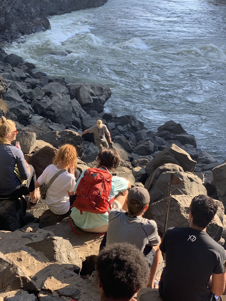 DavidAaronRoth's tweet photo. Our delegation spent the last two days exploring the entirety of Victoria Falls in Zambia and Zimbabwe! Here’s a few photos of our group at the Boiling Pot. Botswana tomorrow! @WoodwardAcademy #wazambia #woodwardway #waserves https://t.co/CIevpa4YLY