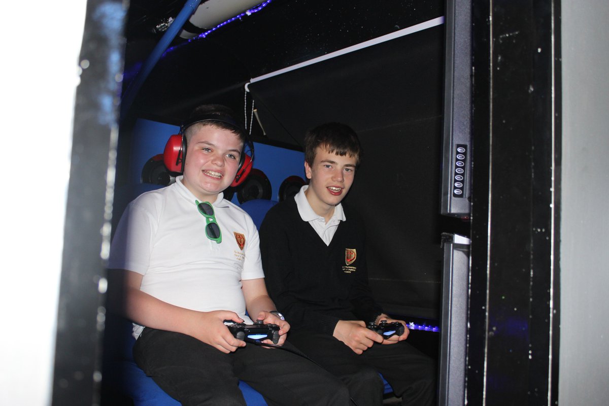 NCEA_Castle's tweet photo. Our secondary pupils had a blast on the #BattleBus – a double decker bus kitted out with gaming consoles. Thank you Phil – a really unique experience and we had amazing feedback from our young people and they are all ready asking for you to come back next year #ActivityDays2019 https://t.co/zsOvGOeSUY