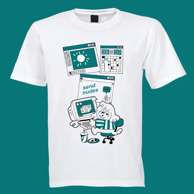 Hello Twitter, I'm currently doing a preorder run for a t-shirt!
I only need 15 people to buy it to completely fund it!
I also have a new pin and comic, and a lot of items are on discount!
Even RTs are super appreciated! Please help out a small artist! ?
https://t.co/v81ocPcv2e 