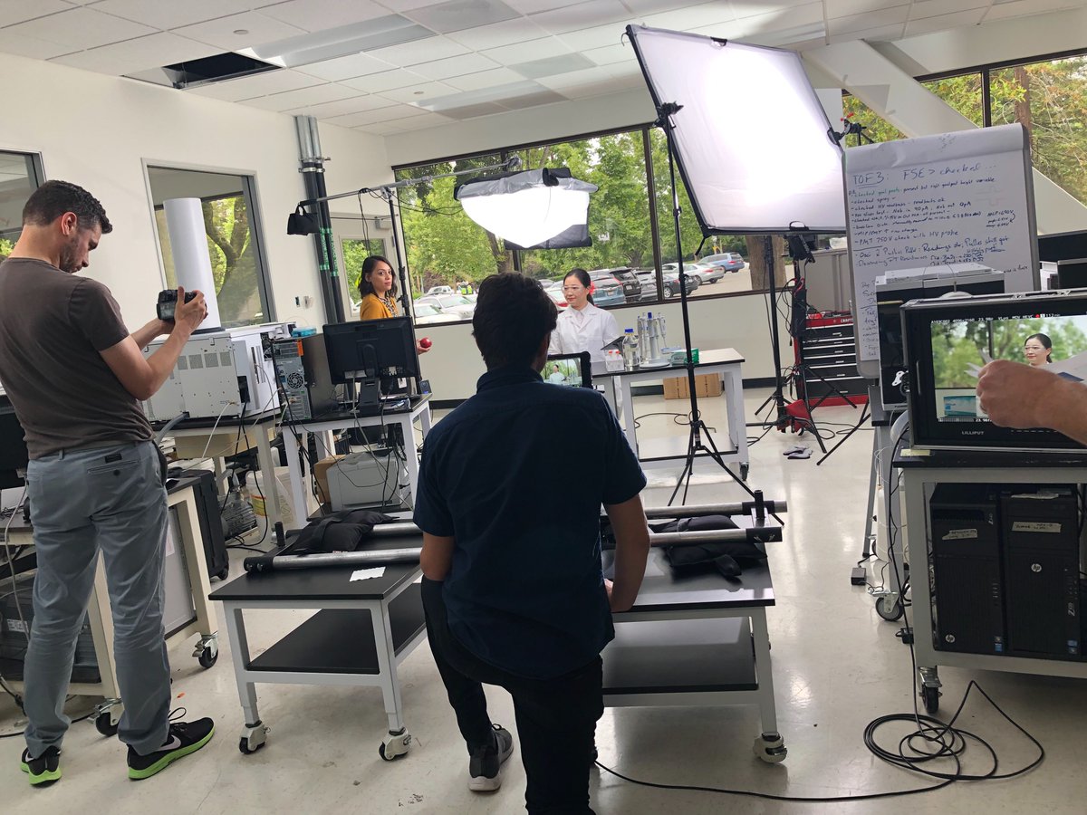 WHMCreative's tweet photo. Excited to be geeking out with Agilent Technologies, helping them share their vision for the lab of the future. We’re on location for day two of a video shoot—here’s a BTS look.
🎬🎥🔬.

#labofthefuture #siliconvalley #agency #videoshoot #behindthescenes  #lab #science #tech https://t.co/Wdxl1J0Lkx