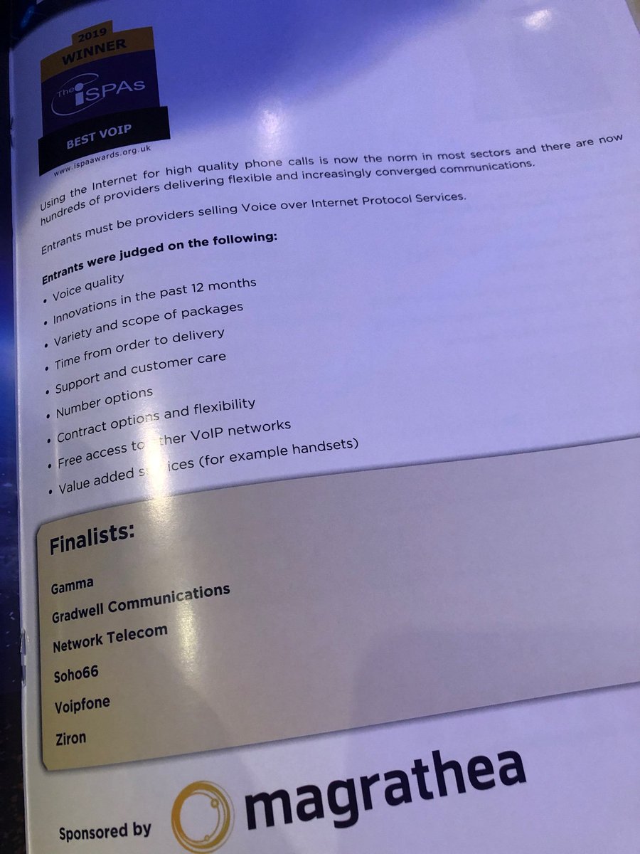 ZironUK's tweet photo. We’re at the @ISPAUK awards, finalist for Best VoIP. Wish us luck! https://t.co/ETtNpmfl3h