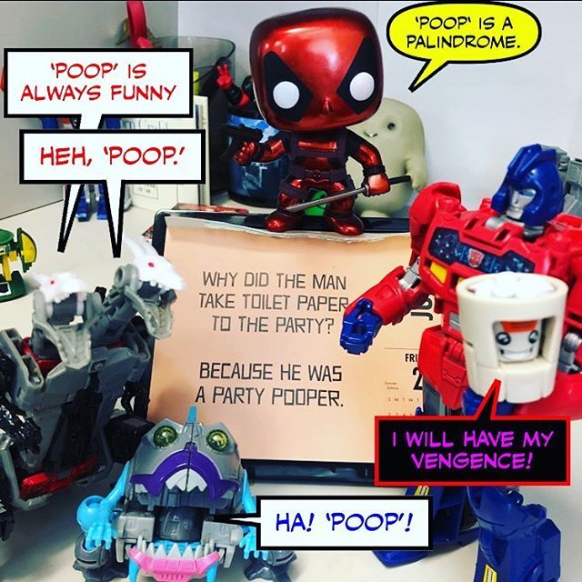 MyAHoleOM's tweet photo. My Asshole Office Mate is a child.
#transformers #autobots #decepticons #twinferno #gnaw #toylife #officelife #robotswithcoffee #botbots #cocoacrazy #pageadaycalendar #hotchocolate #marshmellows #dadjokes #badjokes https://t.co/2xJHguDZfe https://t.co/ETkUjff7MK