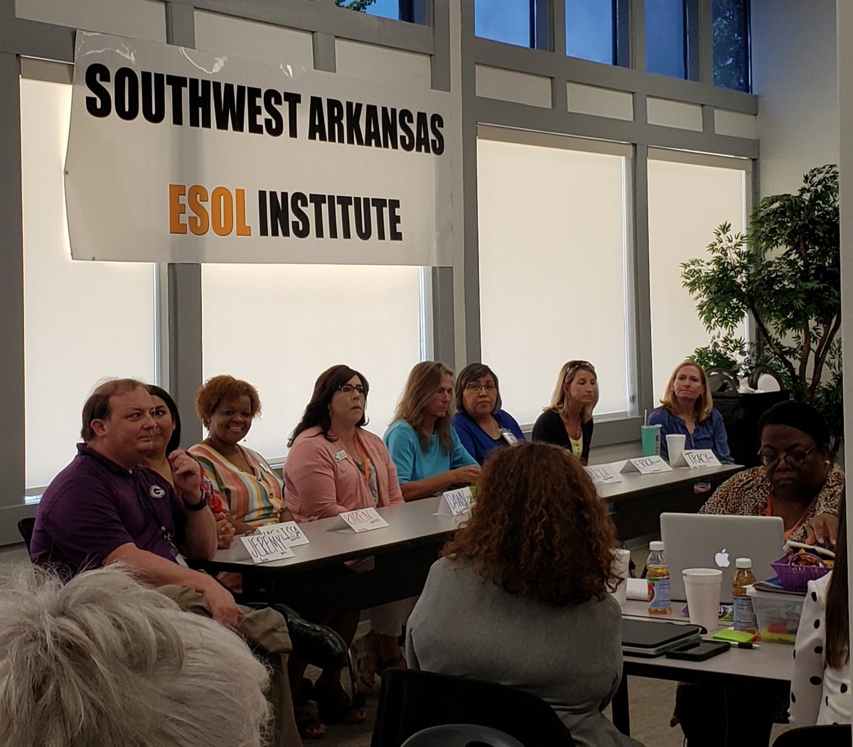 KristynRichard6's tweet photo. @karen_henery representing @lrsd at today's ESOL Panel. #DECSUMMER2019 #SouthwestESOLInstitute https://t.co/sN8uQl0X9P