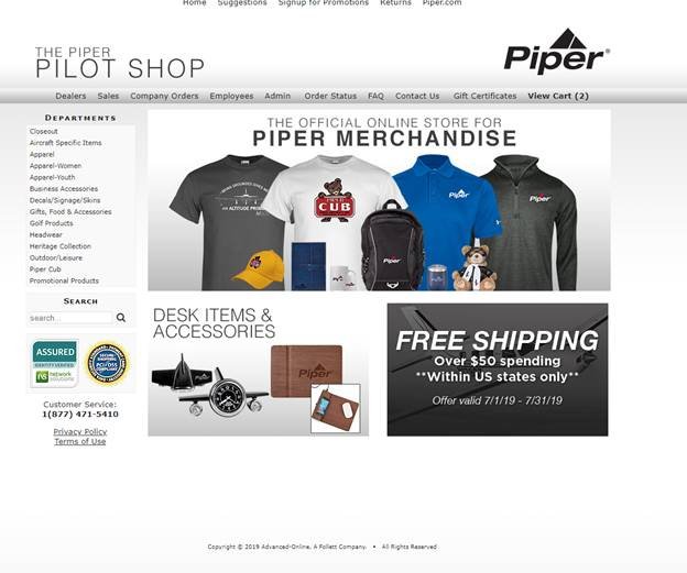 piperaircraft's tweet photo. Do you love Piper gear? Our online Piper Pilot Shop is offering free shipping on orders over $50. Visit https://t.co/PMY6WMoFj0 to shop!
#PiperAircraft #FreedomOfFlight #PiperPilotShop #PilotShop #avgeek #Adventures #Aviation https://t.co/HX5Juk2Ndw