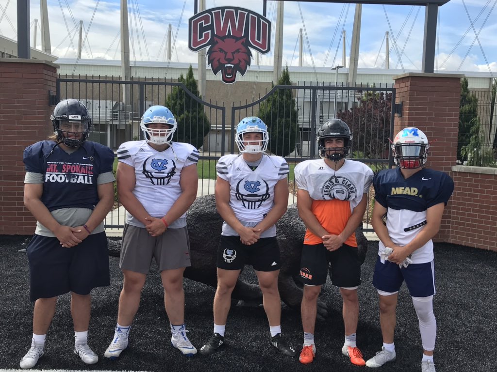 Greater Spokane League football players represented on Team East from Mt. Spokane, Central Valley, Lewis &amp; Clark, and Mead HS.