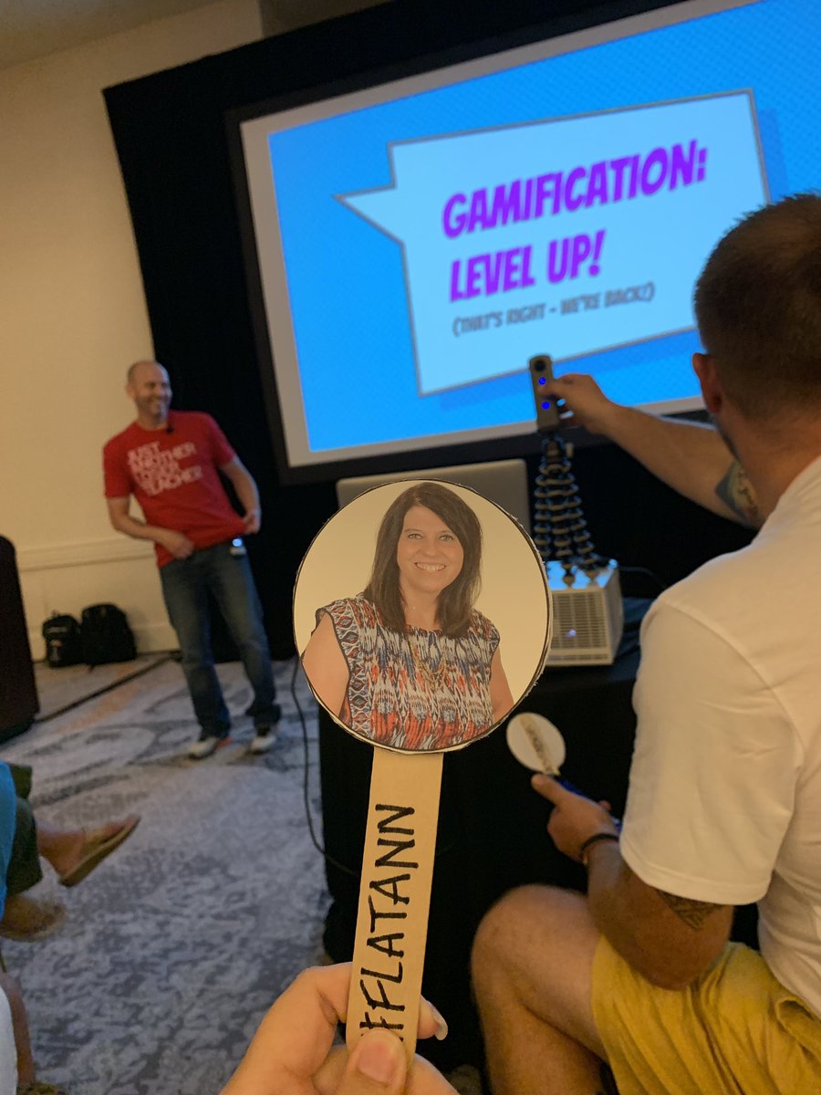 janssenburns's tweet photo. #FlatAnn (@annfeldmann1) is ready for Gamification the Musical: Level Up! @irvspanish @JaredRLopatin #SchoologyAMB #SchoologyNEXT https://t.co/HzutzRe4E9