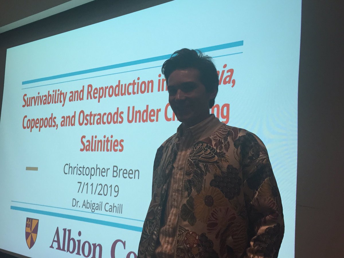 gobrits's tweet photo. A pair from @AlbionSwimming (Chris Breen in environmental science and Lexie Seidel in synthetic chemistry) presented findings from their summer research projects today. #d3swimdive https://t.co/Kz2DLaeSPU