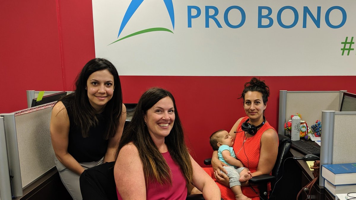 ProBonoOntario's tweet photo. #TASweek continues at the Hotline! Thank you to @Advocates_Soc volunteers for coming in and even bringing in a future young advocate with you! #a2j https://t.co/h6Y0jDJKFj