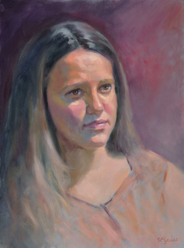 I enjoyed doing this portrait in Castlebridge Art Studio today. Our sitter, Julia, is a Spanish student here for work experience. She was really good. About an hour and forty-five minutes from life and then another hour or so in the studio. #portraits #oilpainting