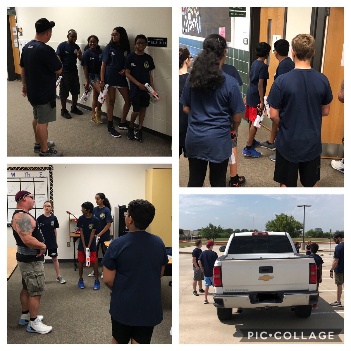 FriscoPDChief's tweet photo. What does the @FriscoPD_SRO Unit do during summer? They host the @FriscoPD #JuniorPoliceAcademy! A free 4-day camp that allows over 430 Middle School students a chance to learn about the police department and take part in interactive scenarios! #CopsandKids #Frisco https://t.co/pCXCQSz9Gm
