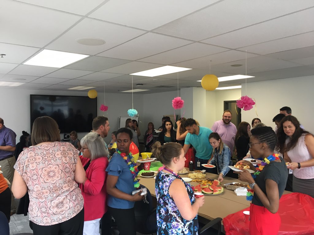 serena_suppa's tweet photo. #SHSD Social Committee helping colleagues get together over the lunch hour for a 'slice of summer' pizza party! Thank you to everyone who participated and contributed in one way or another :) https://t.co/00BXx239Cy