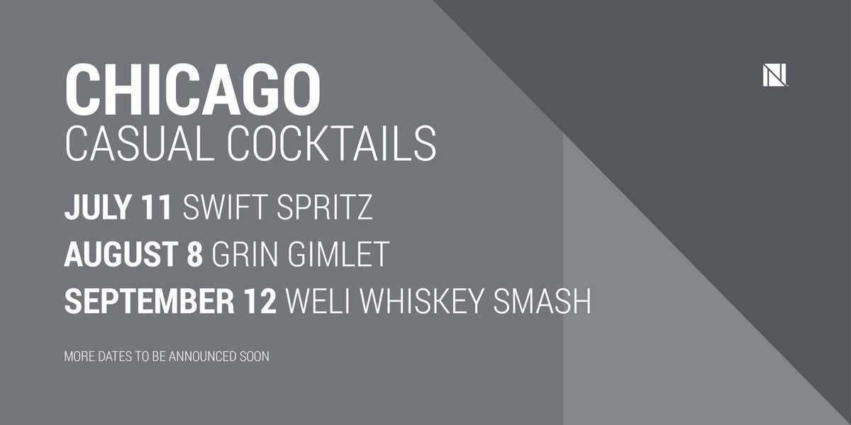 NationalChicago's tweet photo. Join us at the Chicago Showroom for our monthly #CasualCocktails event tonight! From 4-7, we will be enjoying Swift Spritz cocktails crafted by a mixologist #SwiftLounge Can’t make it? Swipe➡️to see the quarterly schedule, mark your calendar, + join us in the near future! https://t.co/Tut3LYTZzR