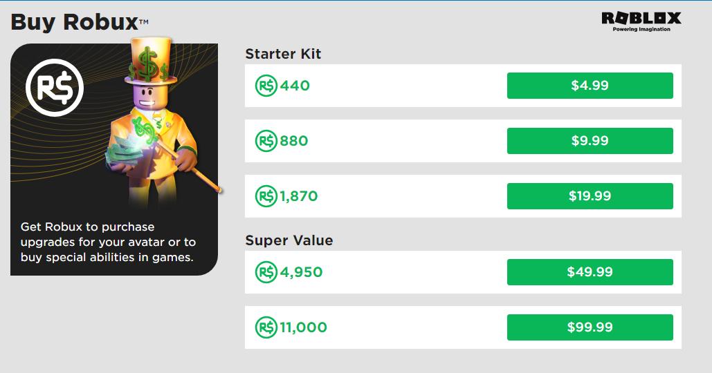 Roblox Catalog Info On Twitter Roblox Has Decreased The Amount Of Robux You Can Buy Removed The 200 Robux Option And Left The Other Prices The Same Https T Co Rbiijbrohu - robux more roblox