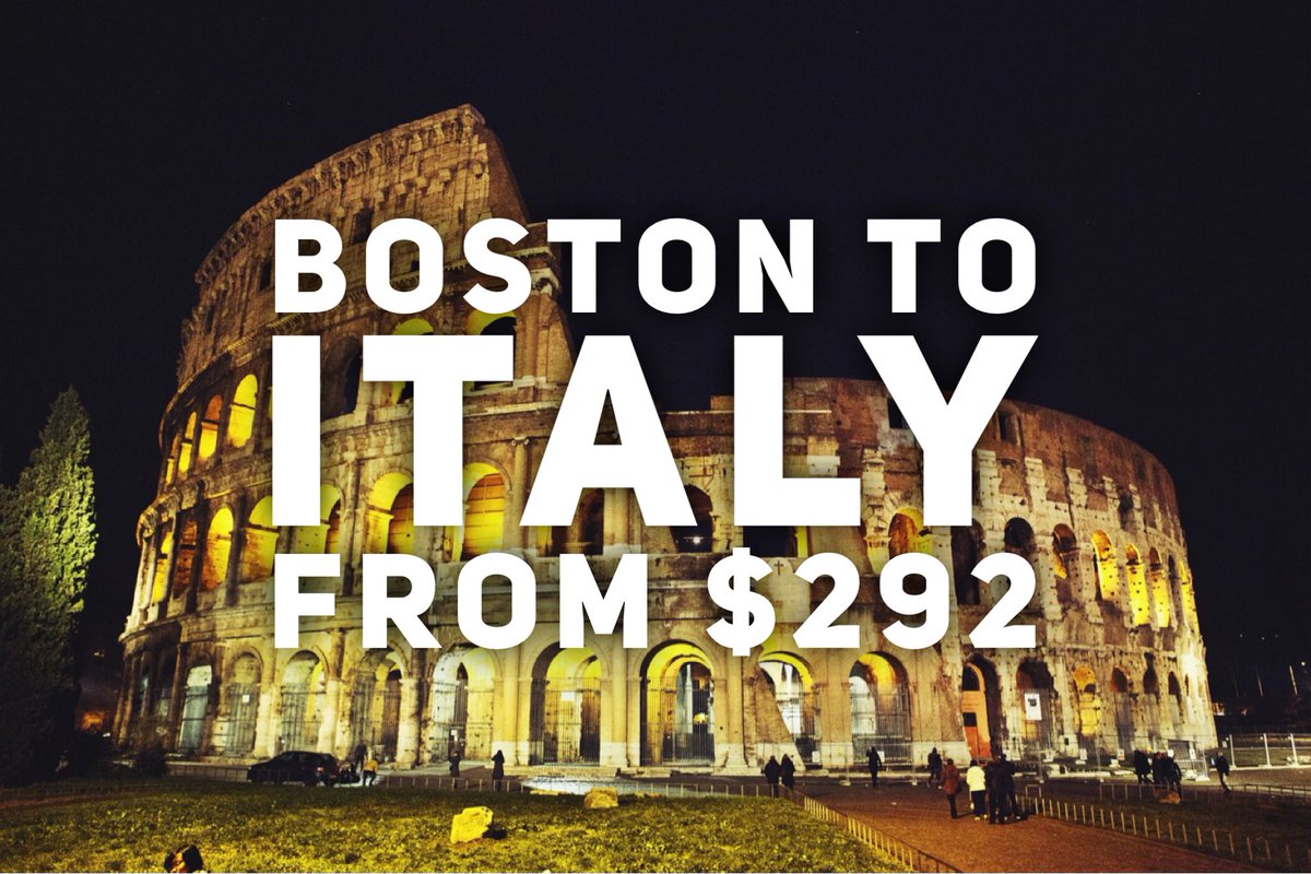CheapFlightGuy's tweet photo. #CheapFlightGuy #DailyDeal - #Boston to #Rome #Italy from $292 round trip

See https://t.co/Vs4SgxnmFe for details

#CheapFlights #TravelDeals #BOS #FCO https://t.co/ntvC8Xm9aZ