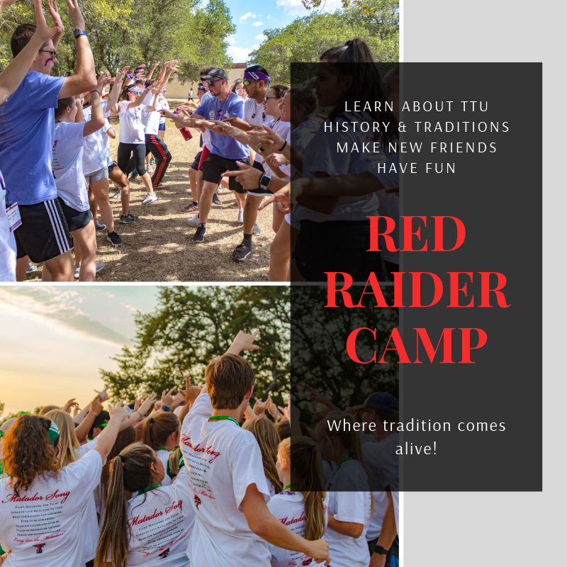 Want to learn more about 🔴Texas Tech History &amp; Traditions⚫, while also making new friends &amp; having fun!?! 🏐 Attend @RedRaiderCamp! Check out the RRC presentation during your RRO session.
.
.
.
#RRC19 #TTU23 #wreckem