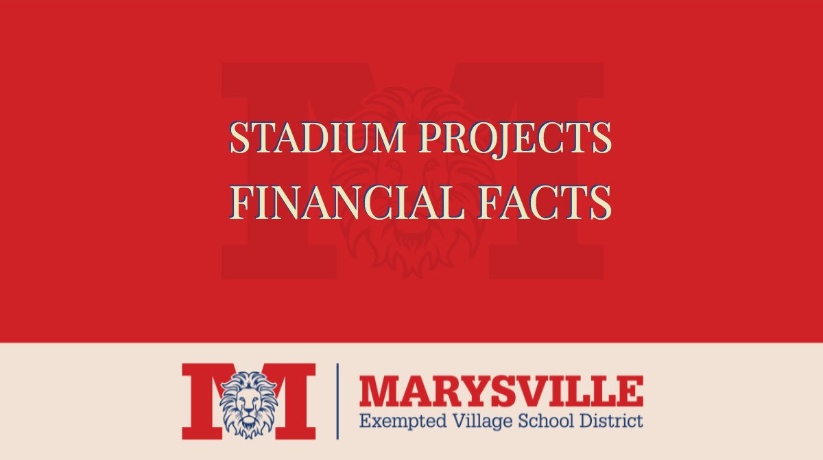 We’re amazed by the progress on our stadium projects! They will be ready this fall 𝐰𝐢𝐭𝐡𝐨𝐮𝐭 𝐮𝐬𝐢𝐧𝐠 𝑨𝑵𝒀 𝐨𝐟 𝐲𝐨𝐮𝐫 𝐭𝐚𝐱 𝐝𝐨𝐥𝐥𝐚𝐫𝐬!! For the financial facts visit marysville.k12.oh.us/protected/Arti… #PTBM #FactFriday