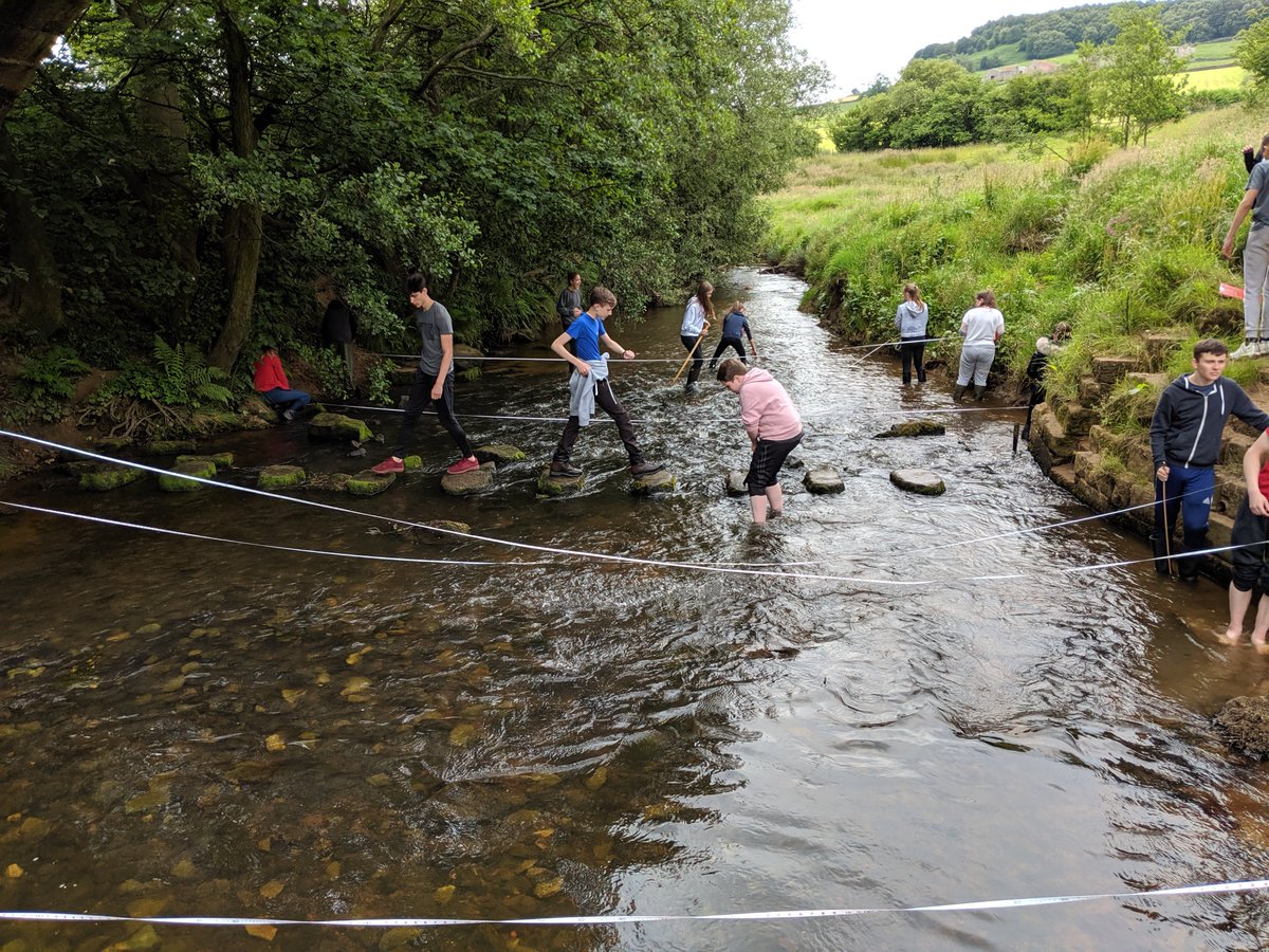 LJGeography's tweet photo. Day 2 in Danby and more investigations about how the river changes over its course 🏞️ #fieldwork #wetfeet https://t.co/r3ojkETIrq