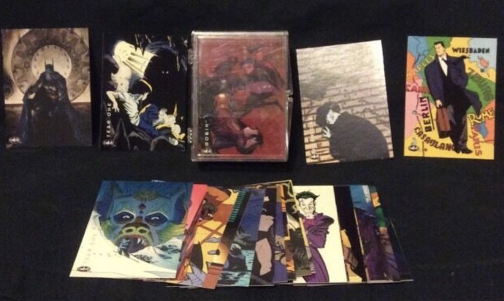 1994 #Skybox #Batman Saga of the #DarkKnight #Tradingcards complete set of 100. Featuring a who’s who of Bat artist talent;  #DaveDorman, #JimAparo, #TomGrummett, #KyleBaker, #JohnBolton, #JimBalent, #MikeMignola, #BarryKitson, #PhilJiminez.
ebay.to/31OGR9c @eBay #TBT #DC