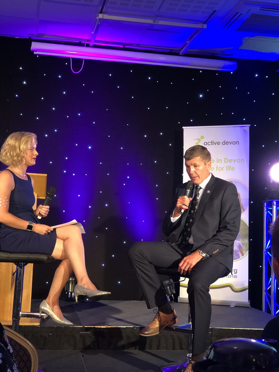Our 2nd special guest <a href="/ExeterChiefs/">Exeter Chiefs</a> Rob Baxter has now taken to the stage for a Q&amp;A session 
<a href="/activedevon/">Active Devon</a> <a href="/Exe_Foundation/">Exeter Chiefs Foundation</a> <a href="/ExeterCollege/">Exeter College</a> 
#dsa2019
