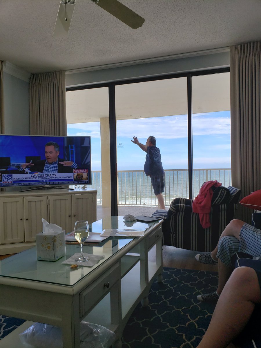 A super windy day in Orange Beach Alabama, but it's always a great day to watch #TheFive
