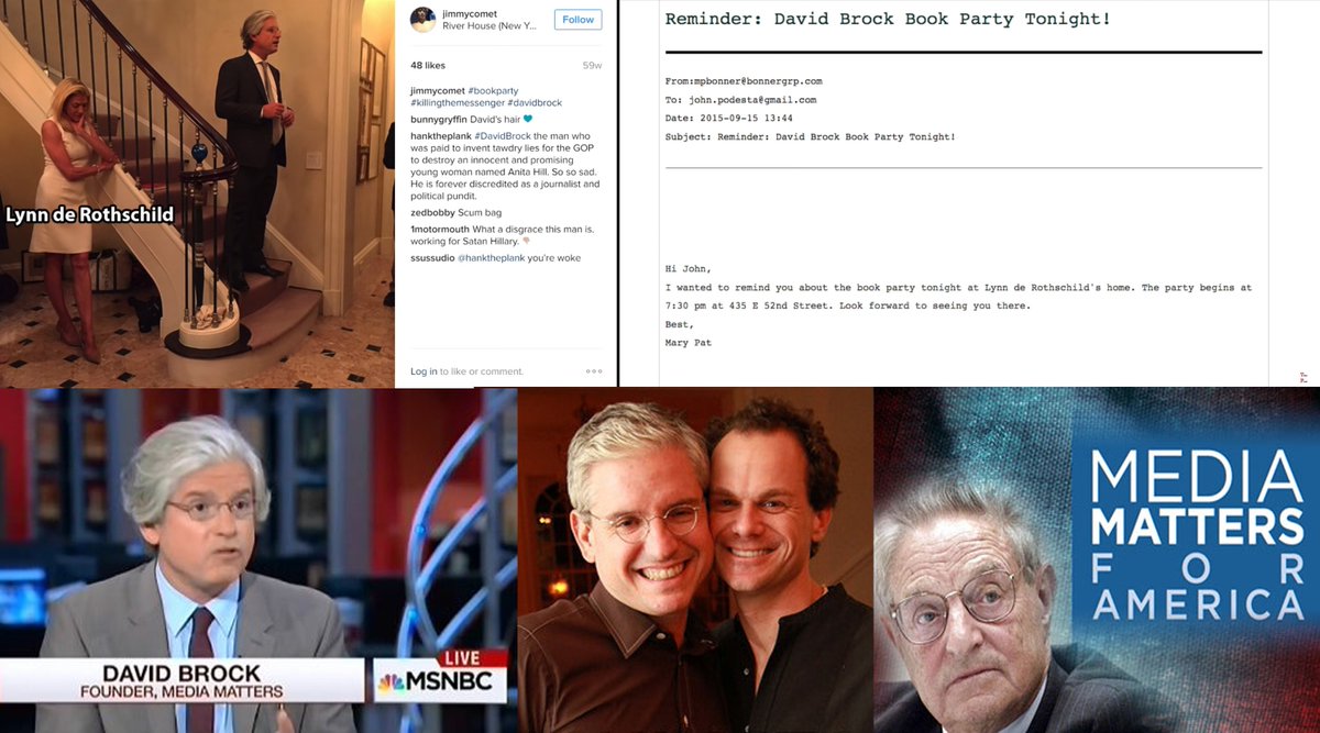 John Podesta ties Marina Abramovich to David Brock founder of Soros funded Media Matters and Lynn De Rothschild. Brock was the former boyfriend of Alefantis #QAnon  #WWG1WGA  #GreatAwakening  #DarkToLight  #Podesta  #DavidBrock  #GeorgeSoros  #Alefantis  #LynnDeRothschild  #MediaMatters