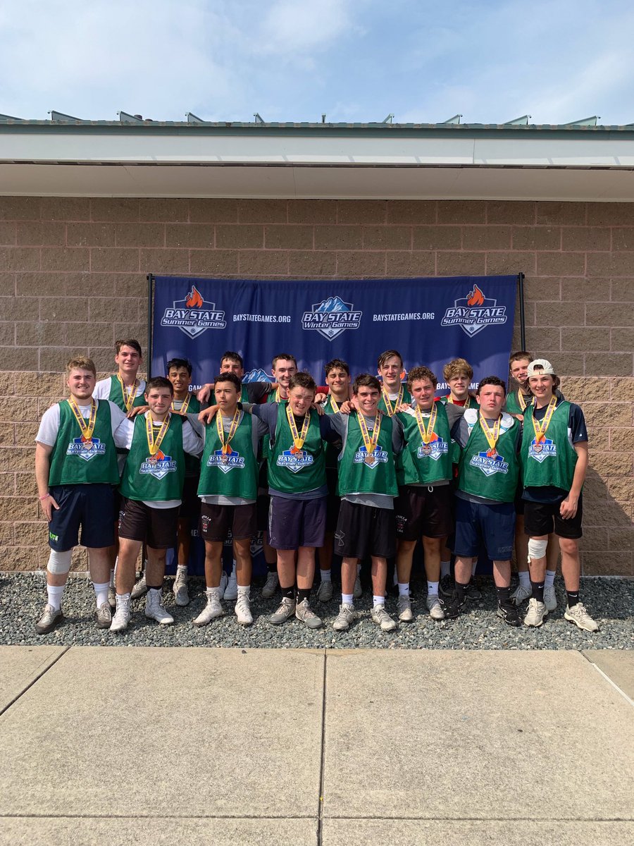 Congratulations to the 2019 Boys Lacrosse medalists! 🥍 #BSG19
🥇West (red)
🥈Southeast/Coastal (black) 
🥉Metro (green)

Note: this was West’s fifth consecutive gold medal in boys lacrosse! 🎉
