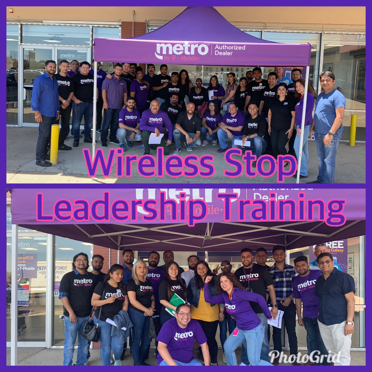 JessicaHarville's tweet photo. We had a fantastic leadership training today with Wireless Stop managers! #purplelife #livepurple #salesmakers #wirelessstop @MetroByTMobile https://t.co/QzIoySYoGQ