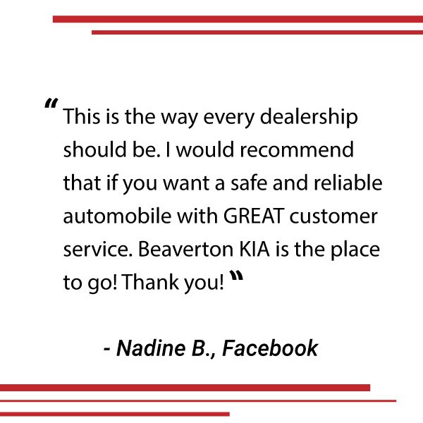 Thanks for the kind words, Nadine! 🤗 #HappyCustomers #BeavertonKia