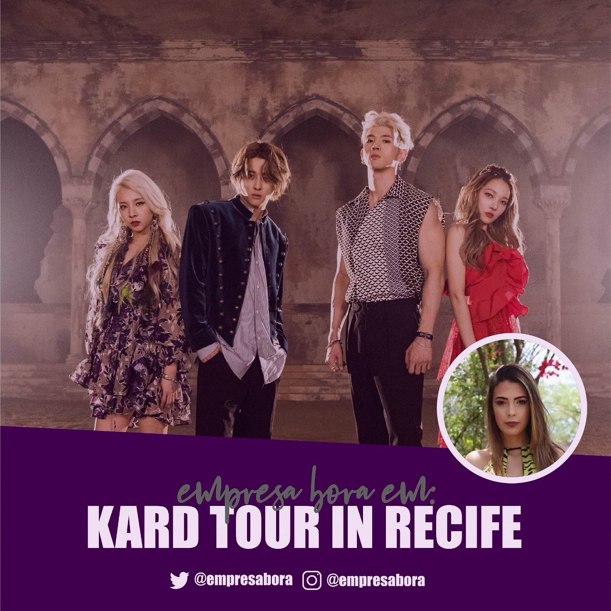 empresabora's tweet image. Olá pessoal, nossa ADM Thais está indo ao Show do Kard em Recife no dia 13 de Outubro, e vai compartilhar tudo com vocês 💜 Sigam ela e o Bora pra ficar por dentro de tudo, no nosso instagram também.
@KARD_Official
#kardinbrazil #kardinrecife #empresabora