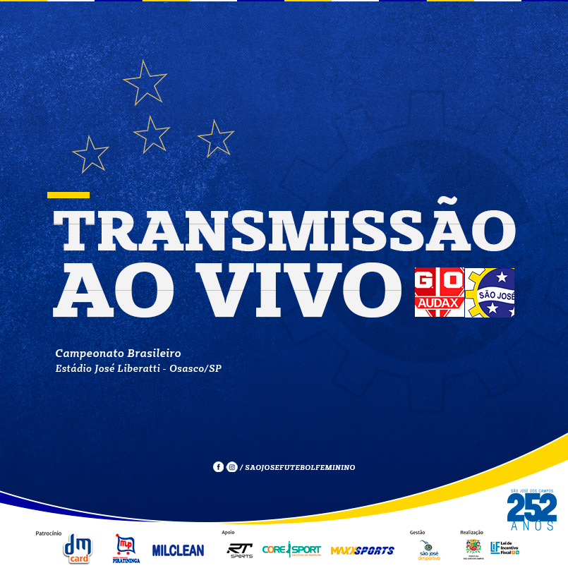 saojoseecfem's tweet photo. CAMPEONATO BRASILEIRO | TRANSMISSÃO AO VIVO
Acompanhe ao vivo a partida entre Audax e São José Futebol Feminino pelo Campeonato Brasileiro.
LINK DA TRANSMISSÃO: https://t.co/Xlbr2JMZGW
#VaiSãoJosé #MeninasdaÁguia #DMCard #MercadinhoPiratininga #Milclean #RTSports https://t.co/NuaMOczJns