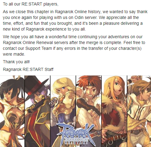 RagnarokRESTART's tweet photo. Thank you all for enjoying Ragnarok RE:START, everybody! See you all on @playragnarok ! https://t.co/W6bVGpGJ5i