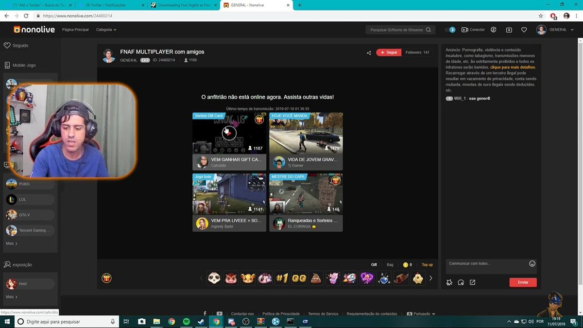 Assistindo uma live Do Generovisc <a href="/gener4lzin/">Fiih do Gener4l</a>