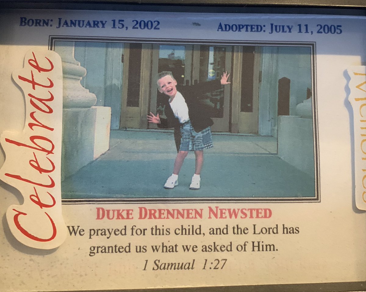 jjnews_68's tweet photo. 14 years ago my wife and I adopted this head strong, determined, loving child. Every day since then has been a blessing. Happy GOTCHA Day Duke. #Godhadaplan #Proudparents https://t.co/8NzhFBj7gY