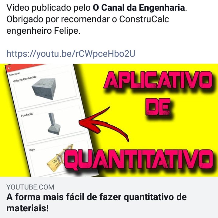 construcalc's tweet image. Vídeo publicado pelo O Canal da Engenharia. Obrigado por recomendar o ConstruCalc engenheiro Felipe.

youtu.be/rCWpceHbo2U