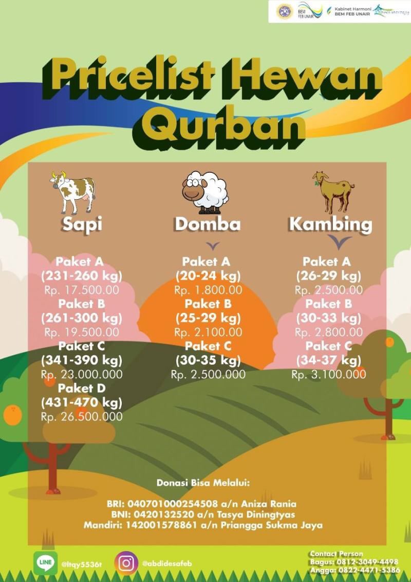 BEMFEBUNAIR's tweet photo. [JIPURAPAH LAGI]
Qurban Yuk !!!

CP: 
Bagus 081230494498
Id line baguspriyo12

Priangga 082244715386
Id Line prianggasj

#qurbanyuk
#wanisoro
#BinaAbdiDesa2019
#JipurapahLagi
#Plandaan
#Jombang
#FEBUNAIR
#KabinetHarmoni
#BEMFEBUNAIR2019
#FEBSatu
#AirlanggaJaya https://t.co/iuLIdGdKWI