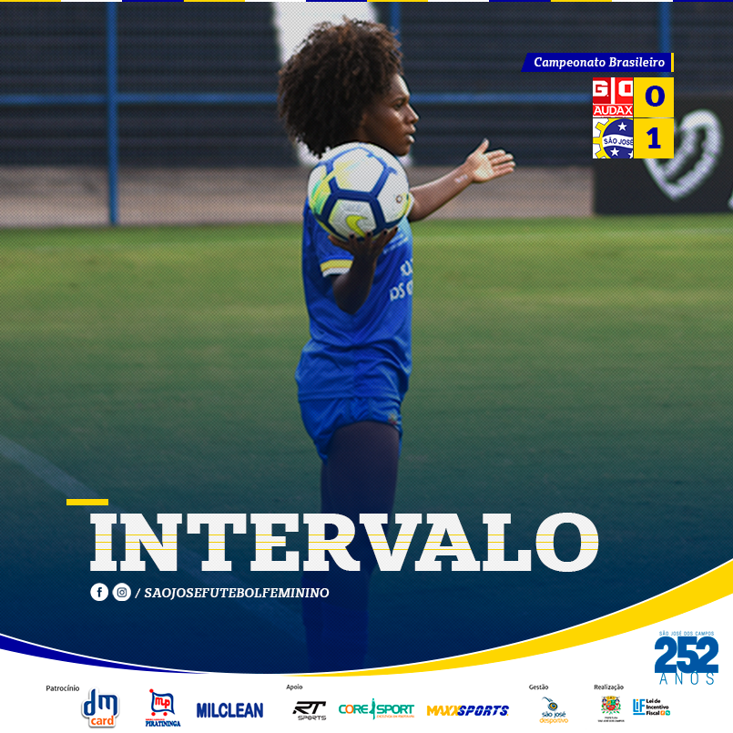 saojoseecfem's tweet photo. INTERVALO! Com o gol da nossa japonesa Natsumi, o São José vai vencendo o Audax por 1 a 0.
LINK DA TRANSMISSÃO: https://t.co/Xlbr2JMZGW
#VaiSãoJosé #MeninasdaÁguia #DMCard #MercadinhoPiratininga #Milclean #RTSports https://t.co/65tGR2v2bQ