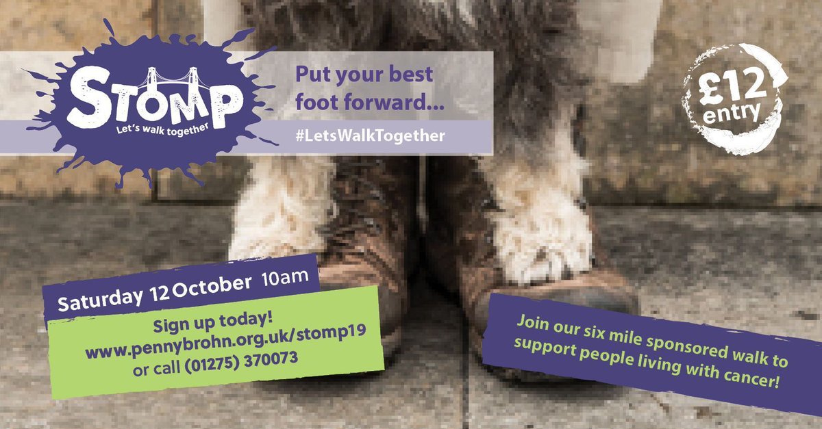 PennyBrohnUK's tweet photo. Family, friends AND furry friends are all welcome to take part in our annual 6 mile sponsored walk on Sat 12 Oct from central Bristol, through the harbour, under the Suspension Bridge and along to our National Centre in Pill. https://t.co/ddnrNCnBXa #stomp2019 #morethanmedicine https://t.co/XKfxFeKIEg