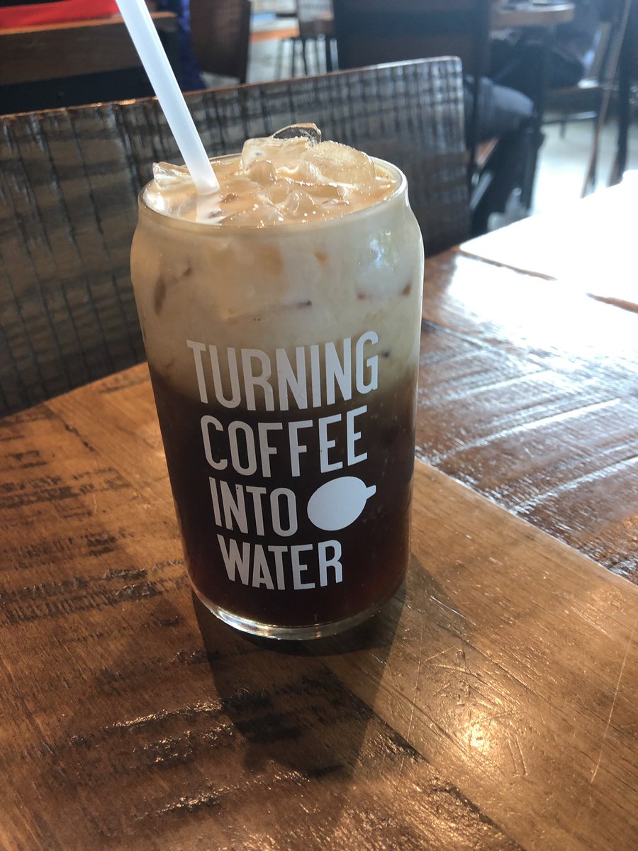 Root beer and coffee? 

Tastes pretty good actually. 

Fun to try something different at one of our favorite meeting spots.
