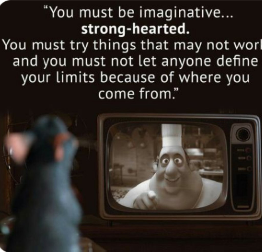 albertkitten66's tweet photo. #imaginative #inspired 
#wordstoliveby brought to you by @Disney #Ratatouille #Remy #ChefGusteau https://t.co/46q67o0dlO