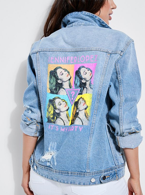 GUESS's tweet photo. IT'S BACK ⭐️ @JLo's #TourJacket restock just landed ➡️ https://t.co/1O6dqkMjYq  

@JLo #JLOItsMyParty #JLoItsMyPartyTour #JLOxGUESS https://t.co/vkKyonsrOv