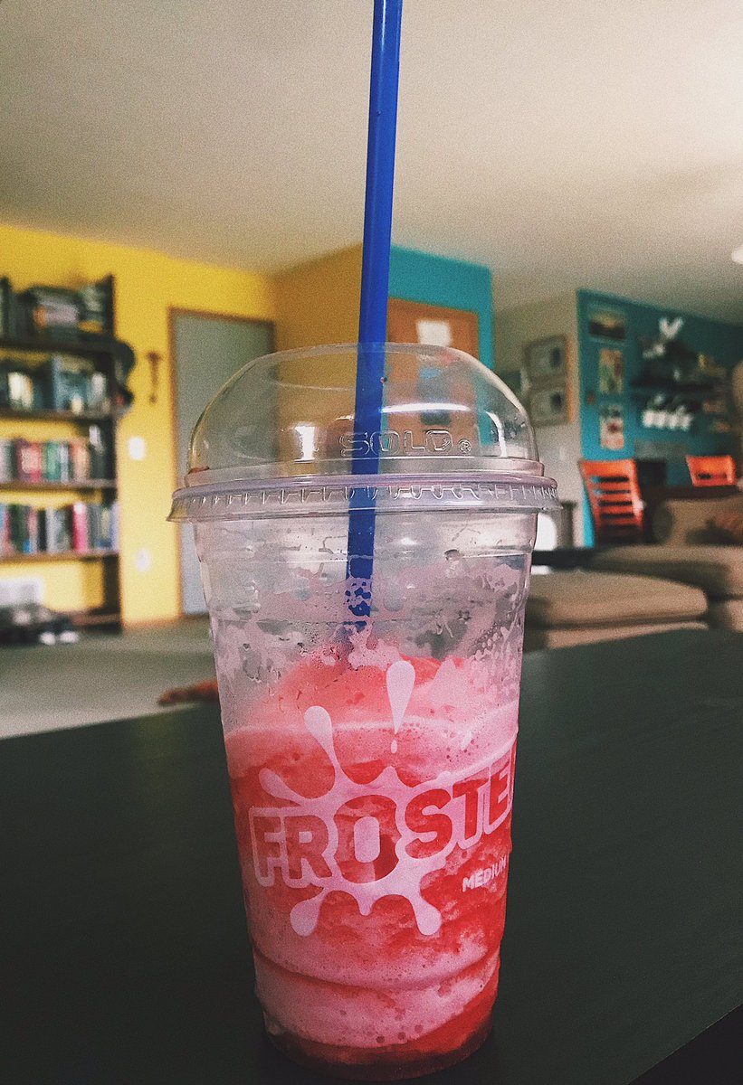 lydeeuhhh's tweet photo. i don’t have a 7eleven near me but i still had to get a cherry slurpee for #Alexei ♥️🍒 (but i mean.. a cherry froster works too, right?) #StrangerThings3 #FreeSlurpeeDay #NoCherryNoDeal @Stranger_Things https://t.co/ve1ymnxhuu