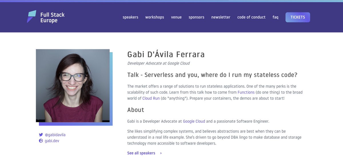 gabidavila's tweet image. Come see my talk at @FullStackEU: Serverless and you, where do I run my stateless code?
#CloudRun #CloudFunctions
I told you it wasn't database related ;)